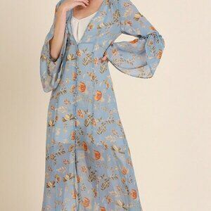 Umgee Duster Kimono Cardigan Floral Cottagecore